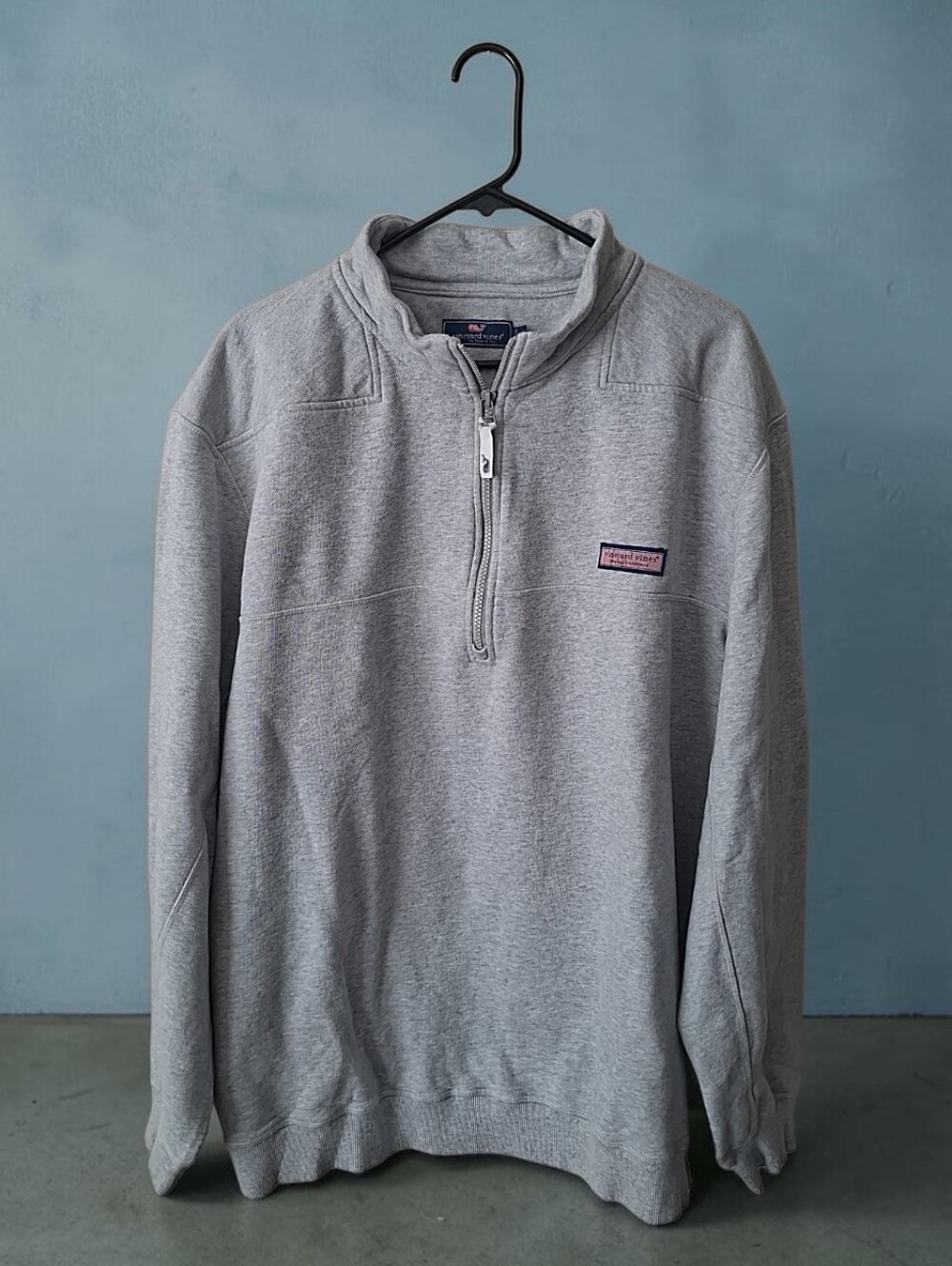 Vineyard Vines Men's Light Gray Half-Zip Pullover Sweater